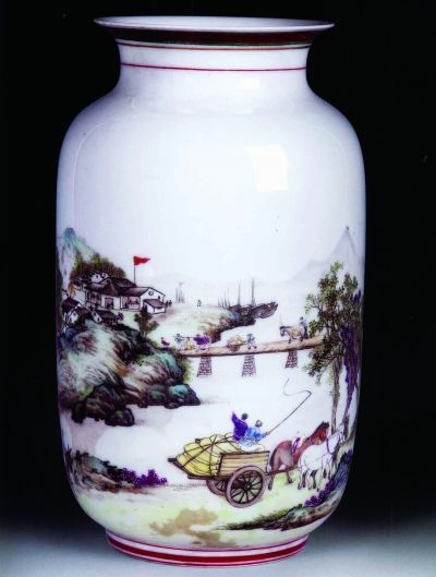 杨学棒 国家高级工艺美术师 金尊青花瓶 陶瓷